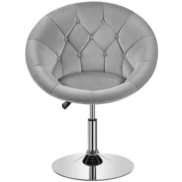 Yaheetech Height Adjustable Modern Round Barrel Chair