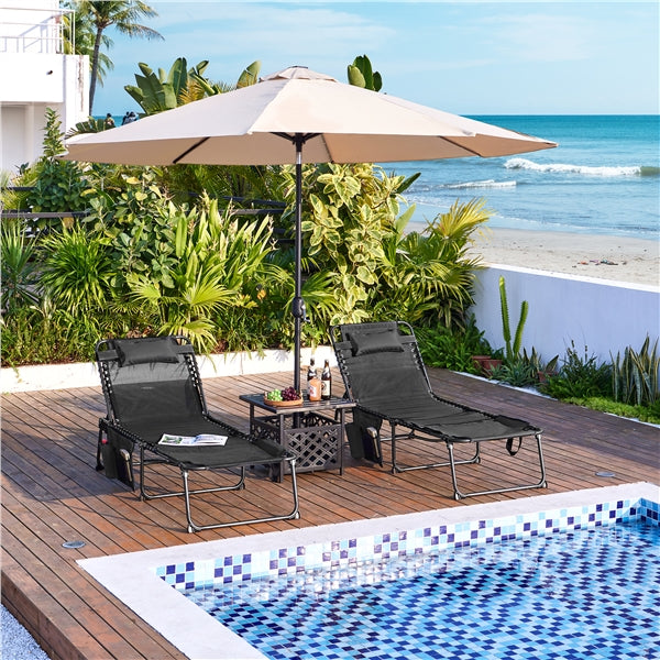 Yaheetech 5 Position Folding Tanning Chair
