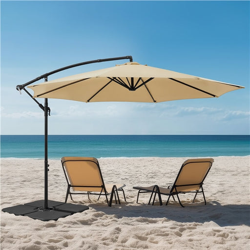 cantilever solar umbrella with base