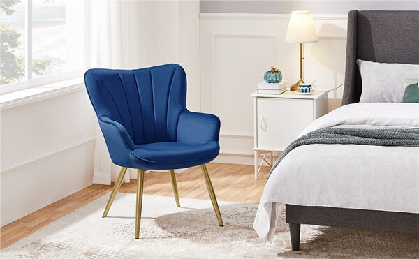 Yaheetech Velvet Accent Chair