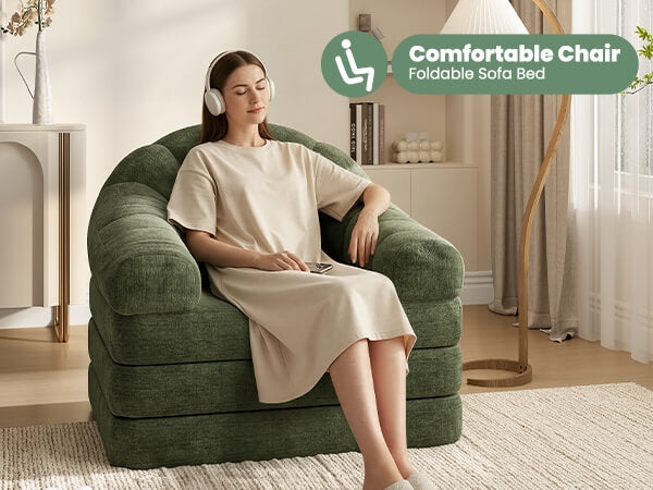 Yaheetech 2-in-1 Folding Sofa Bed