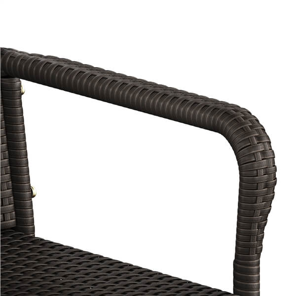 Yaheetech Set of 2 Outdoor PE Rattan Patio Bar Stools