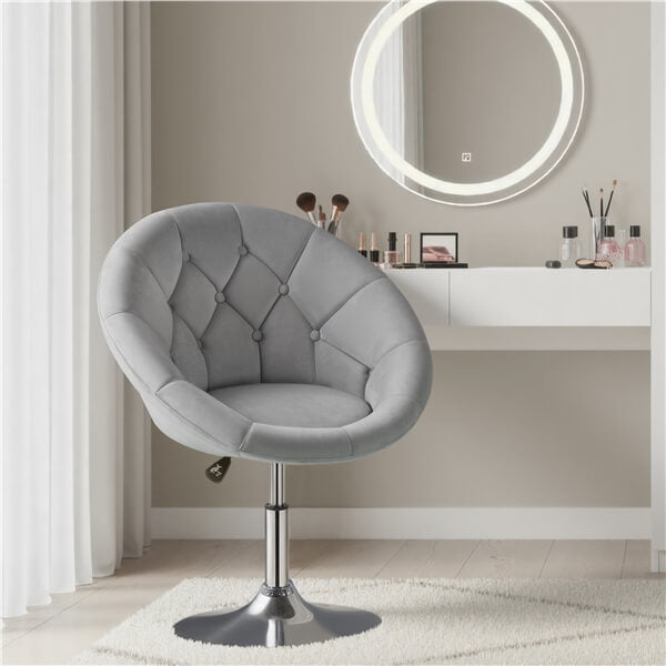 Yaheetech Height Adjustable Modern Round Barrel Chair