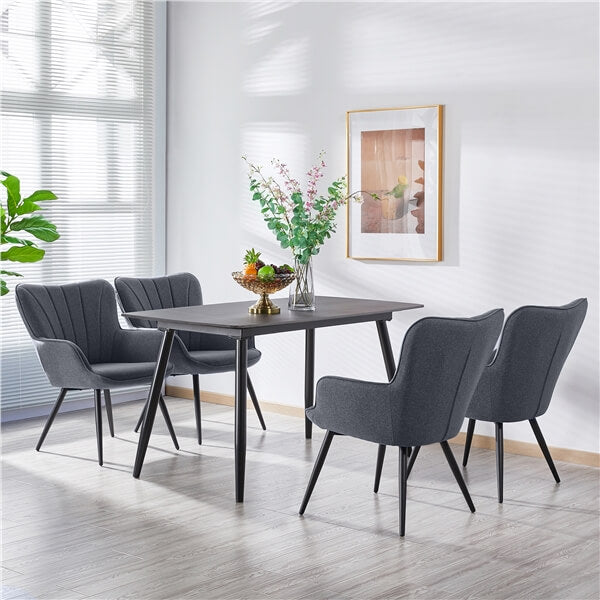 Yaheetech Pleated Fabric Armchair