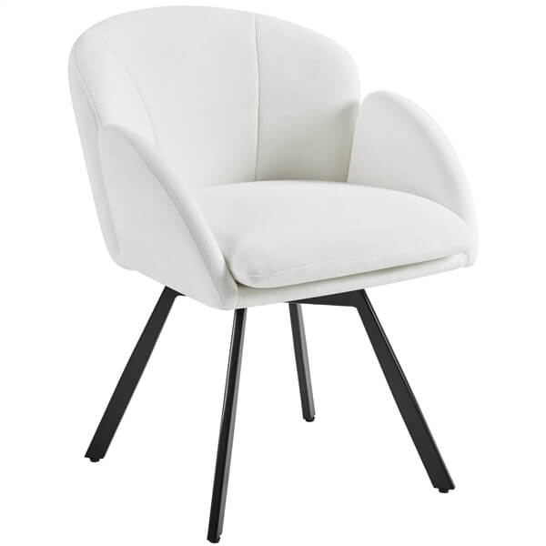 Yaheetech Flower-shaped Chenille Accent Armchair