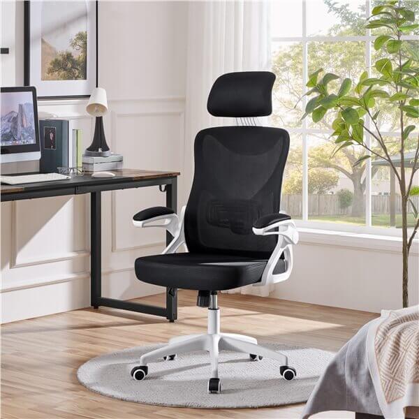 Yaheetech High Back Mesh Office Chair with 90° Flip-up Armrest