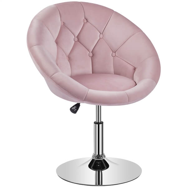 Yaheetech Height Adjustable Modern Round Barrel Chair