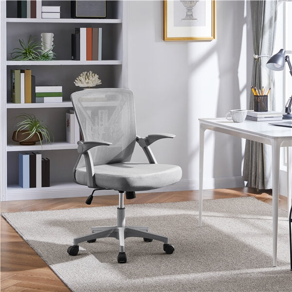 Yaheetech Computer Mesh Chair with Flip-up Arms Adjustable Height