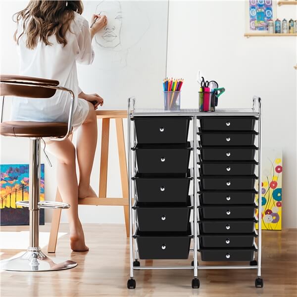 Yaheetech Utility Storage Cart with Wheels