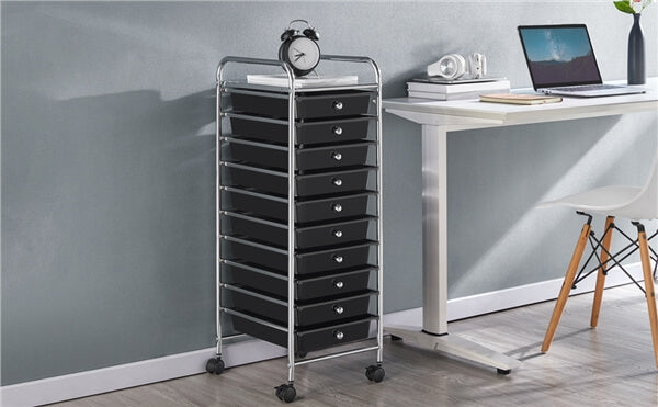 Yaheetech 10 Drawer Rolling Storage Cart