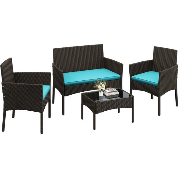 Yaheetech Patio Furniture Set 4 Pieces Conversation Sets