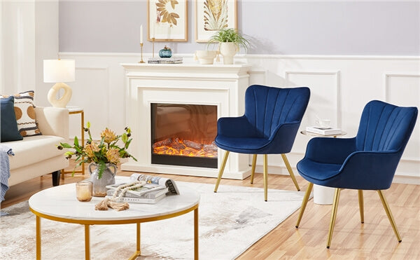 Yaheetech Velvet Accent Chair