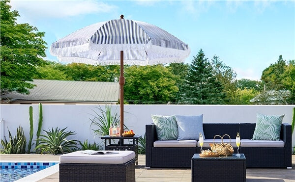 Yaheetech7.5ft Eight-Rib Holiday Style Patio Umbrella