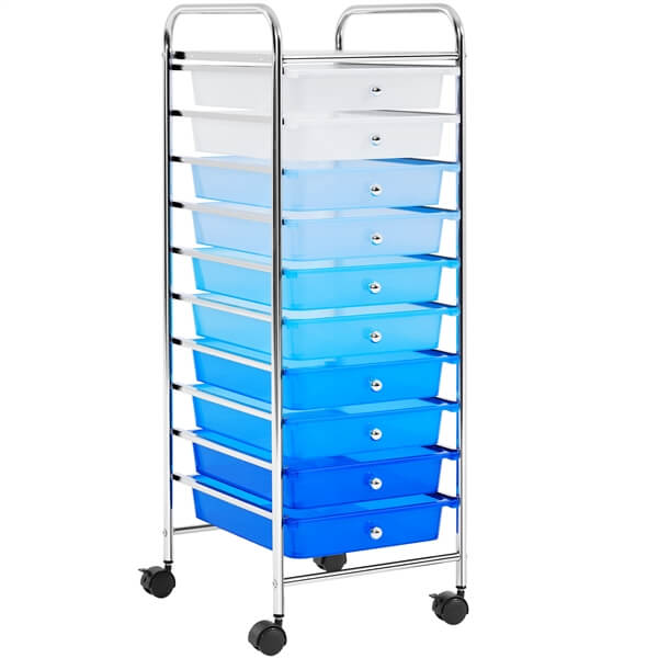 Yaheetech 10 Drawer Rolling Storage Cart