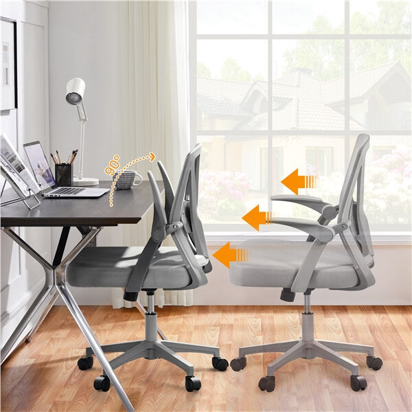Yaheetech Computer Mesh Chair with Flip-up Arms Adjustable Height