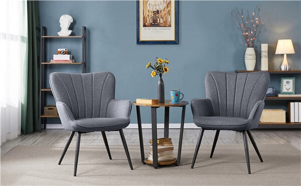 Yaheetech Pleated Fabric Armchair
