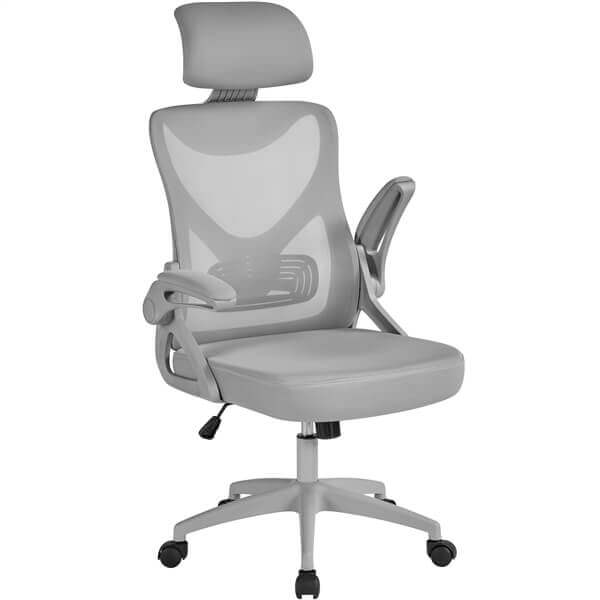 Yaheetech High Back Mesh Office Chair with 90° Flip-up Armrest