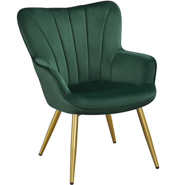 Yaheetech Velvet Accent Chair