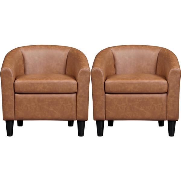 Yaheetech Upholstered Barrel Chair
