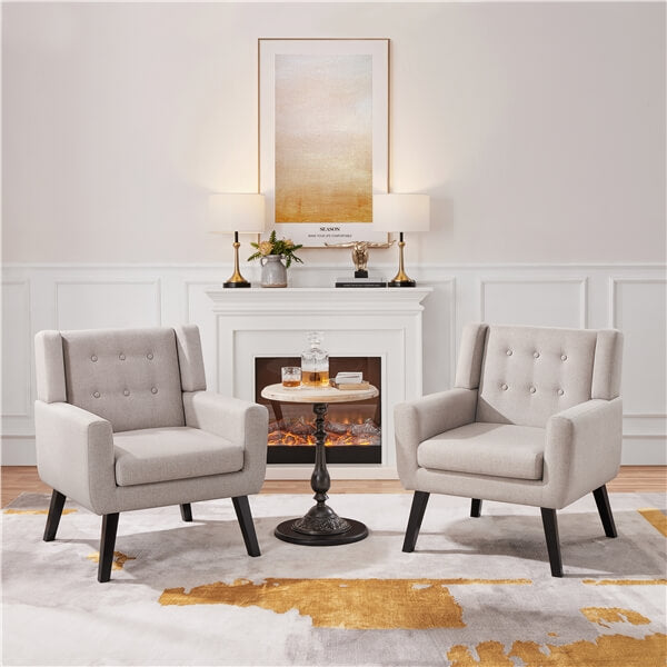 Yaheetech Modern Button Tufted Armchair