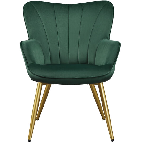 Yaheetech Velvet Accent Chair