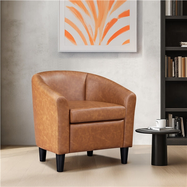Yaheetech Upholstered Barrel Chair
