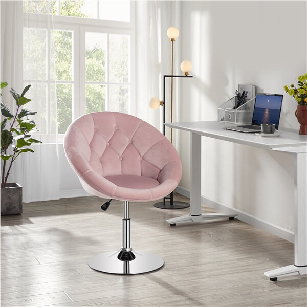 Yaheetech Height Adjustable Modern Round Barrel Chair