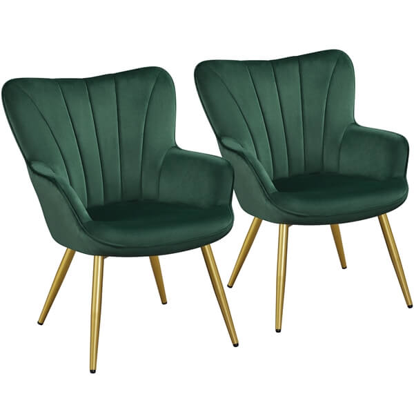 Yaheetech Velvet Accent Chair