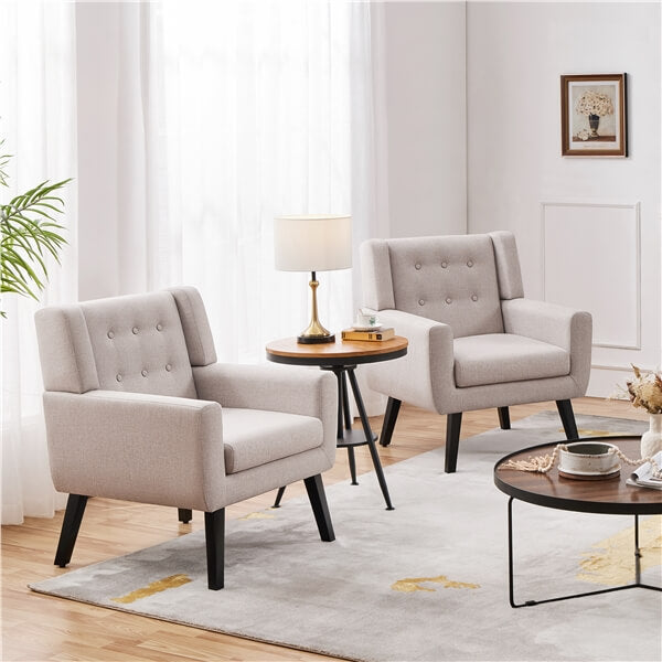 Yaheetech Modern Button Tufted Armchair