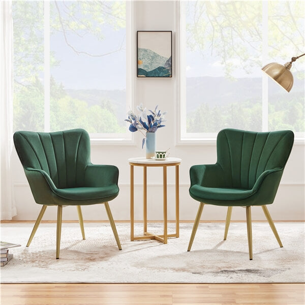 Yaheetech Velvet Accent Chair