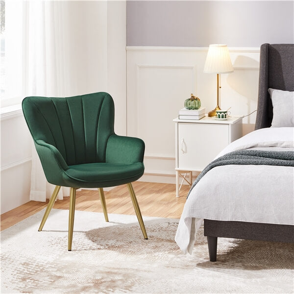 Yaheetech Velvet Accent Chair
