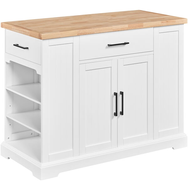 Yaheetech Rolling Kitchen Island Cart with 3 Drawers