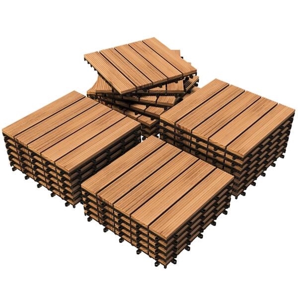 Yaheetech 27PCS Interlocking Patio Deck Tiles