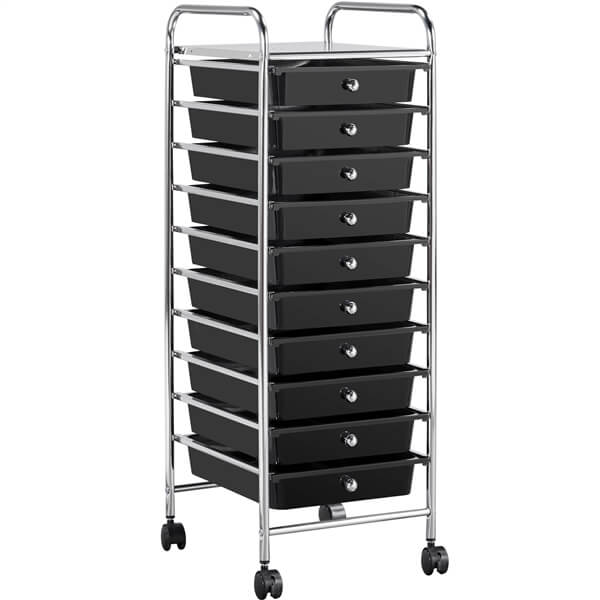 Yaheetech 10 Drawer Rolling Storage Cart