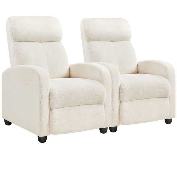 Yaheetech Fabric Pushback Recliner Chair