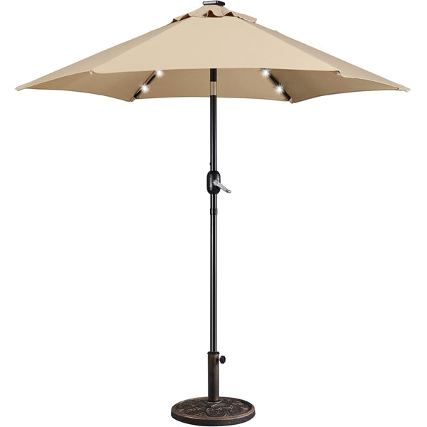Yaheetech 7.5FT Solar Powered Patio Umbrella
