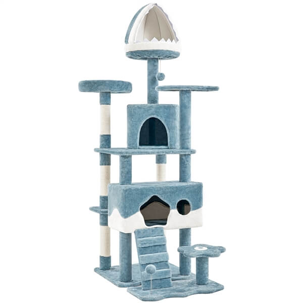 Yaheetech 72.5in Ocean-Themed Large Cat Tree