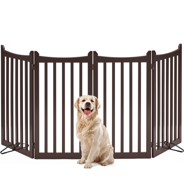 Yaheetech 36" H Extra Tall Freestanding Pet Gate 4-Panel