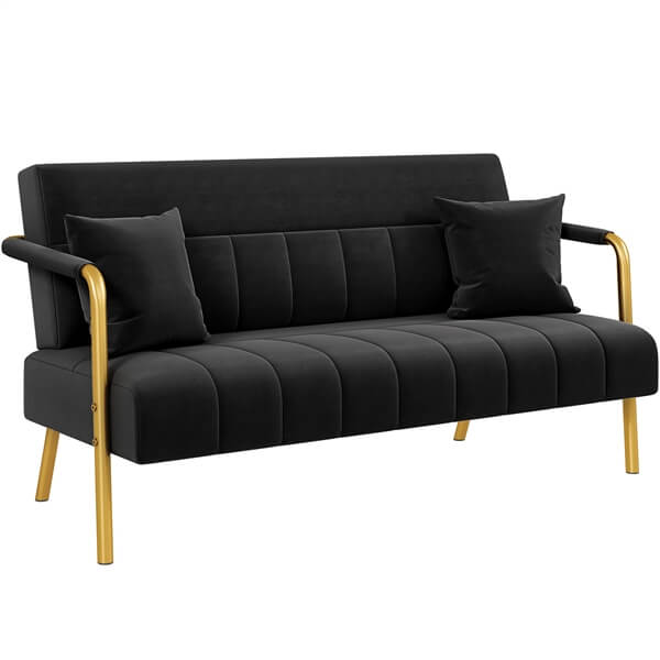 Yaheetech  30" W Modern Sofa Small Sofa Luxurious Velvet Fabric