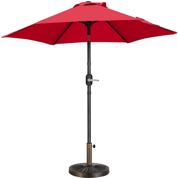 Yaheetech 7.5FT/9FT Patio Umbrella with 22lb Umbrella Base Included