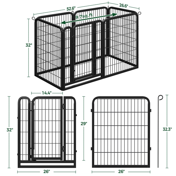 Yaheetech Dog Playpen Outdoor, 32 inch 6 Panels