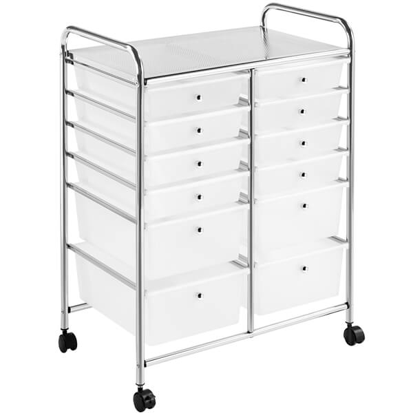 Yaheetech 12 Drawers Rolling Storage Cart