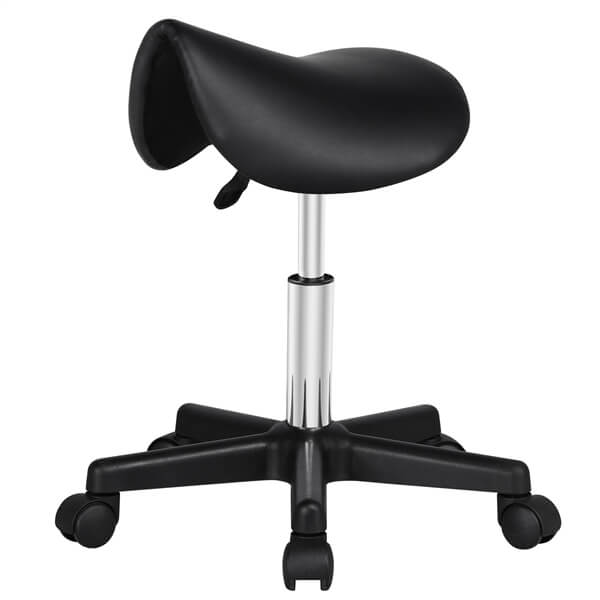Yaheetech  Rolling Saddle Stool Hydraulic Adjustable Salon Chair