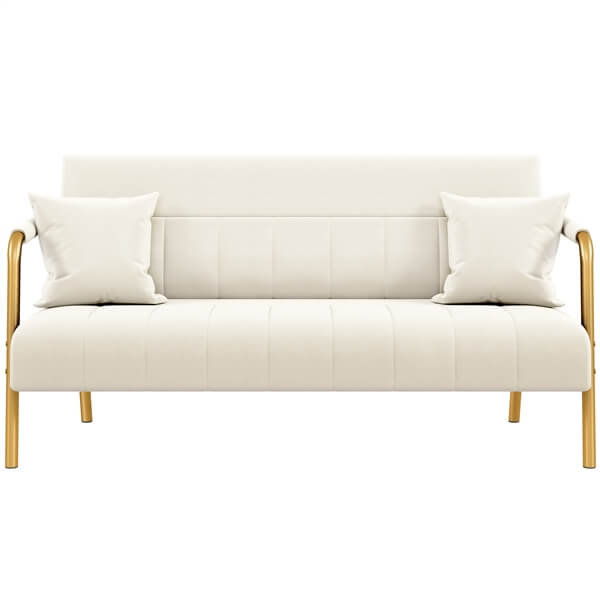 Yaheetech  30" W Modern Sofa Small Sofa Luxurious Velvet Fabric