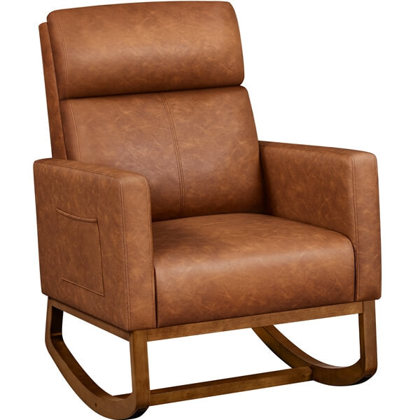 Yaheetech Fabric Upholstered Rocking Chair