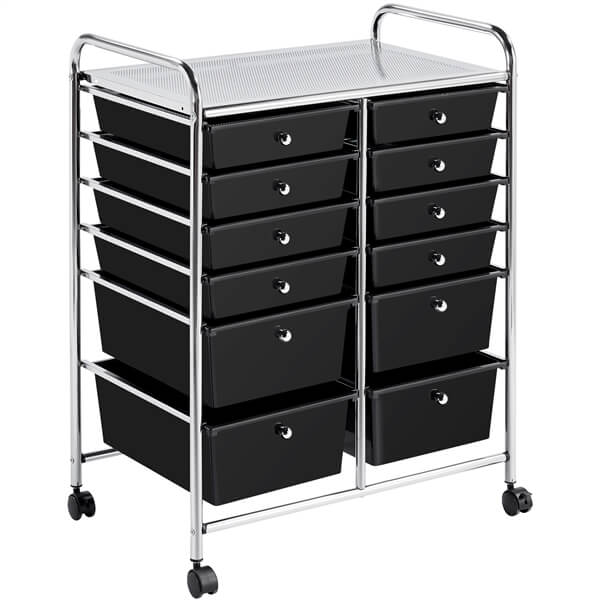 Yaheetech 12 Drawers Rolling Storage Cart