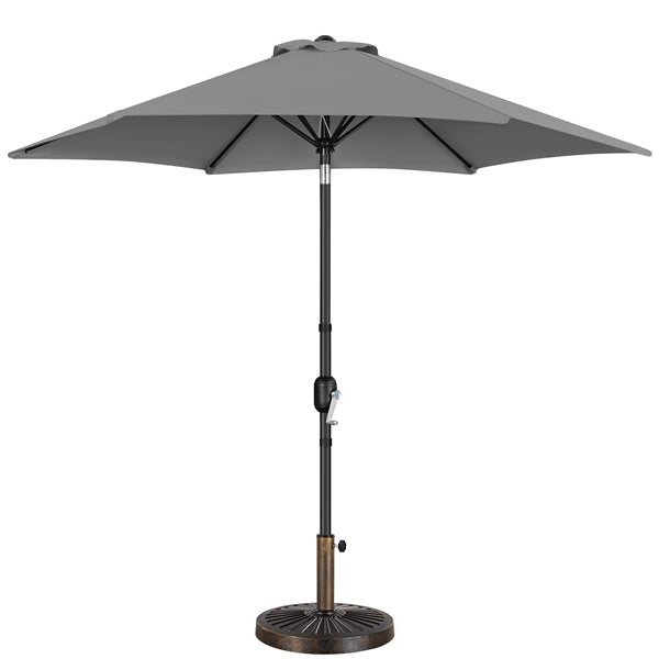 Yaheetech 7.5FT/9FT Patio Umbrella with 22lb Umbrella Base Included