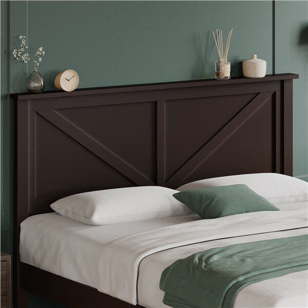 Yaheetech  Queen Farmhouse Wood Bed Platform