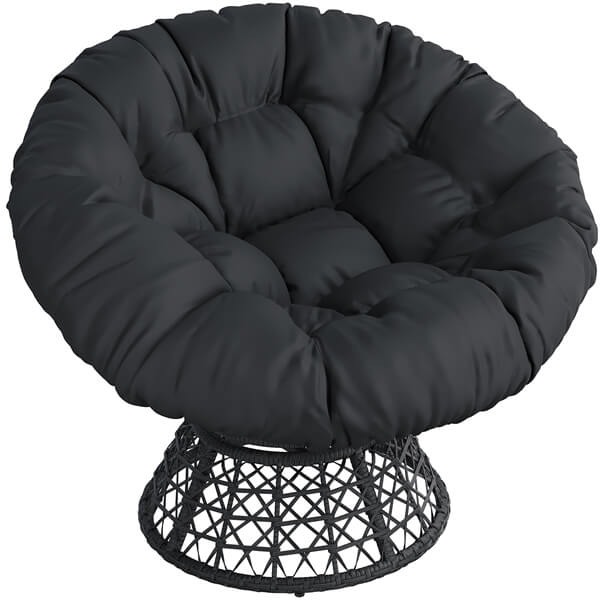 Yaheetech Indoor Papasan Chairs with Thick Tufted Cushions and Frame