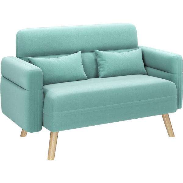 Yaheetech 46.5" W Small Fabric Loveseat Sofa